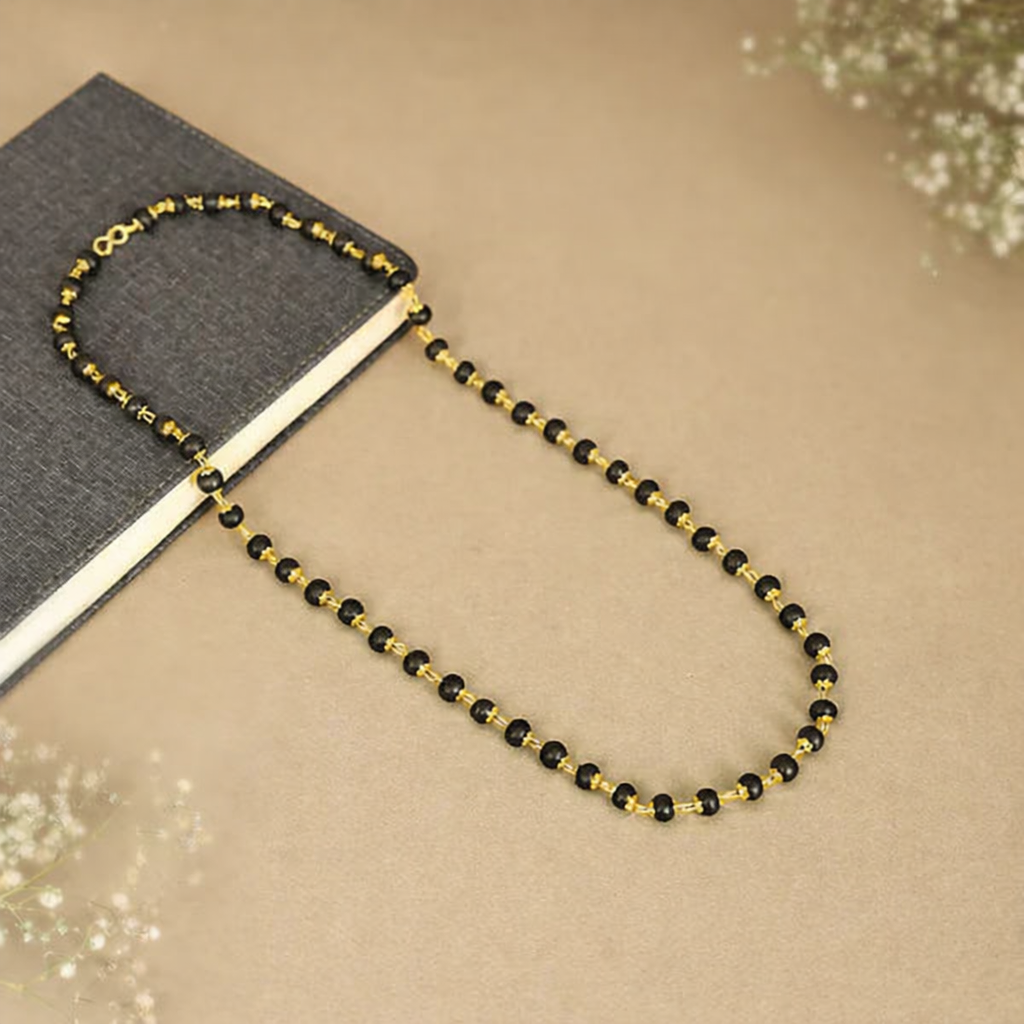 Karungali Mala With Golden Cap | 100% Original Ebony Wood