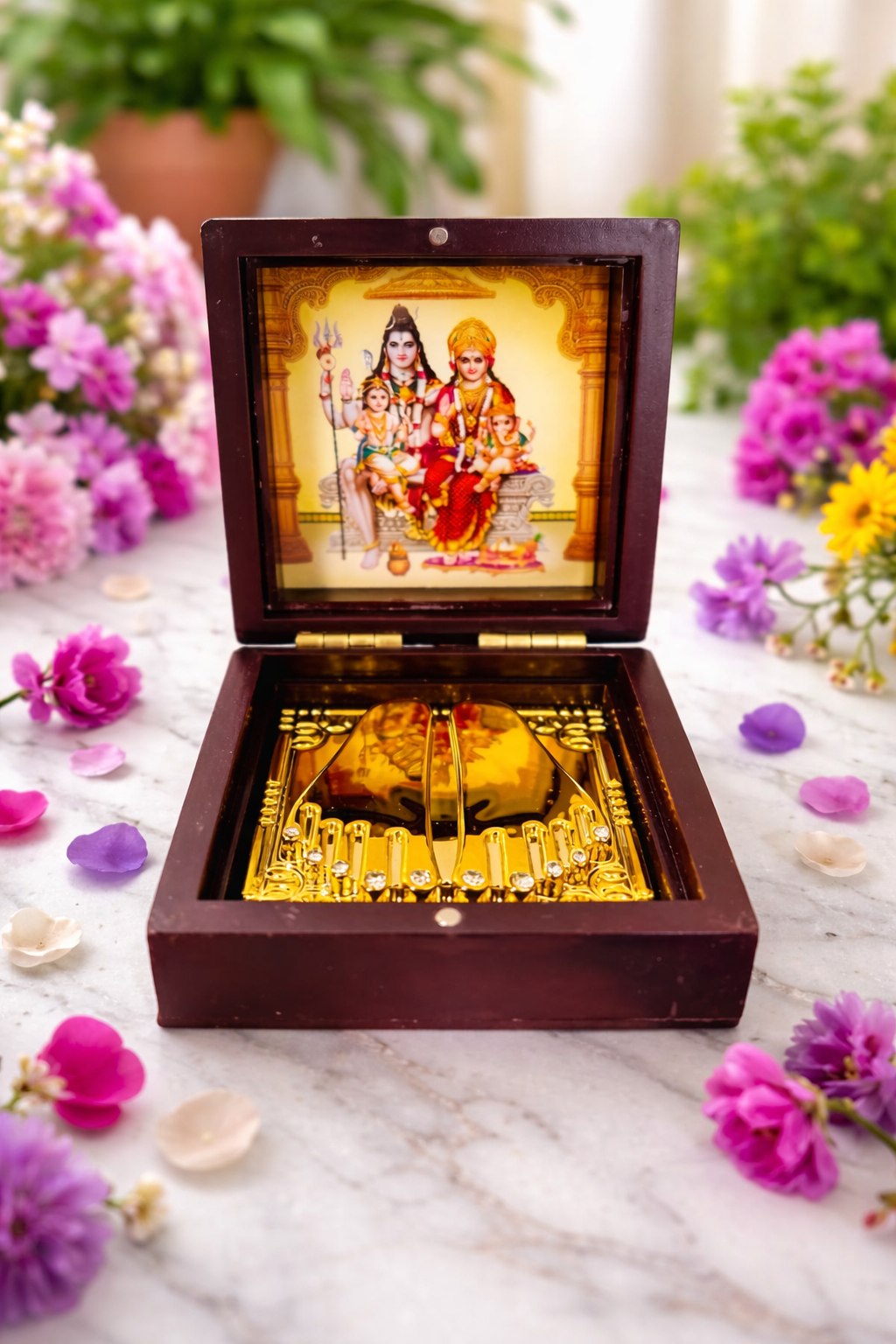 Shiv Ji Pocket Temple Charna Paduka (Shiv Parivar)
